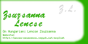 zsuzsanna lencse business card